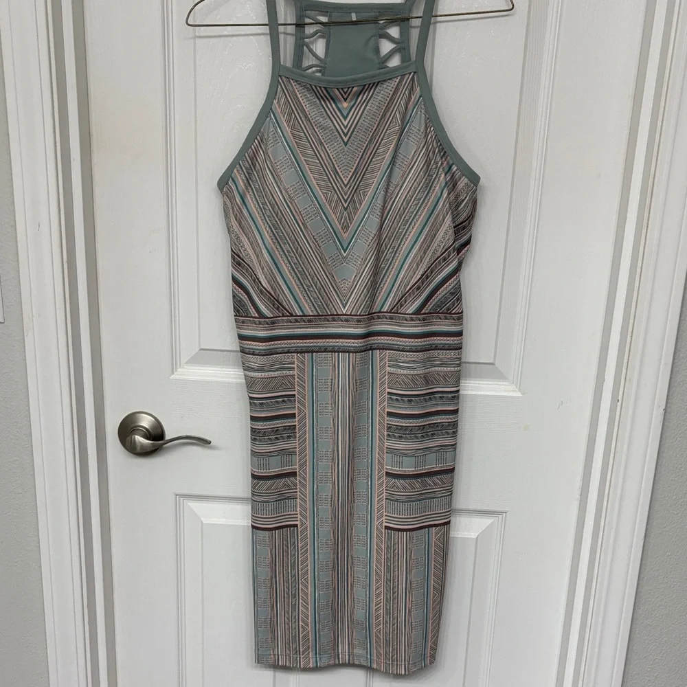 Prana Ardor Dress Agave Samba Green Neutral Athletic Stretch Size Small - Picture 1 of 7